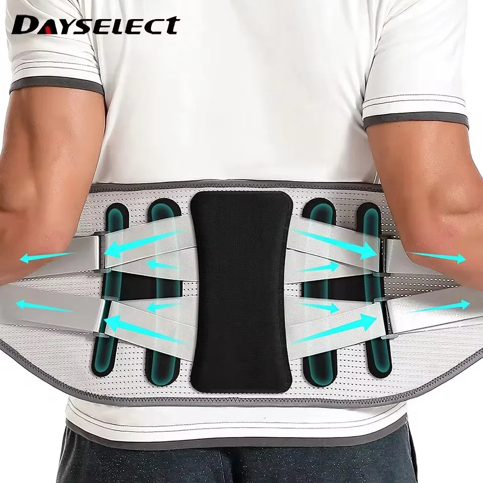 Back Brace Support Belt For Lower Back Pain Relief Adjustable Men Women Waist Lumbar Support Sciatica Scoliosis Herniated Disc - KIMLUD