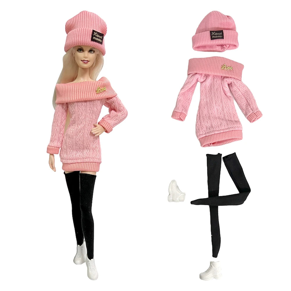 KIMLUD, NK 1 Pcs Fashion Coat for Barbie Doll Cotton Jacket Winter Dress Long Clothes Fur Coat For 1/6 BJD Doll Accessories Toy JJ, S Not Include Doll, KIMLUD APPAREL - Womens Clothes