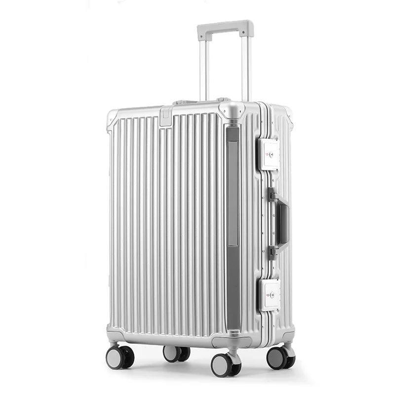 SUSHIMU Suitcase Travel Suitcase Men 20 24 26 Carry-On Luggage Women PC Aluminum Frame Trolley Case TSA password lock