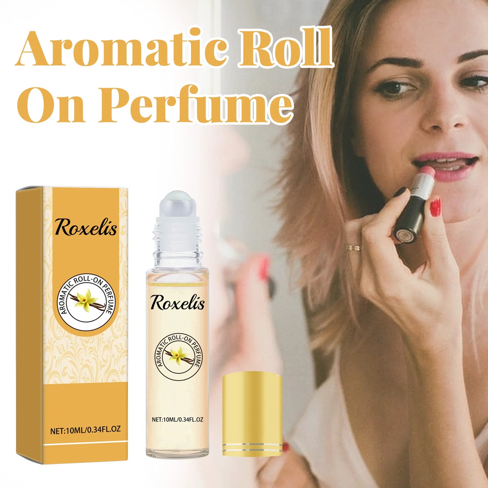 Roxelis Natural light fragrance Arab Perfume Body For Women To Remove Body Odor Body Balm Ball Bearing Wrist Unique Fragrance