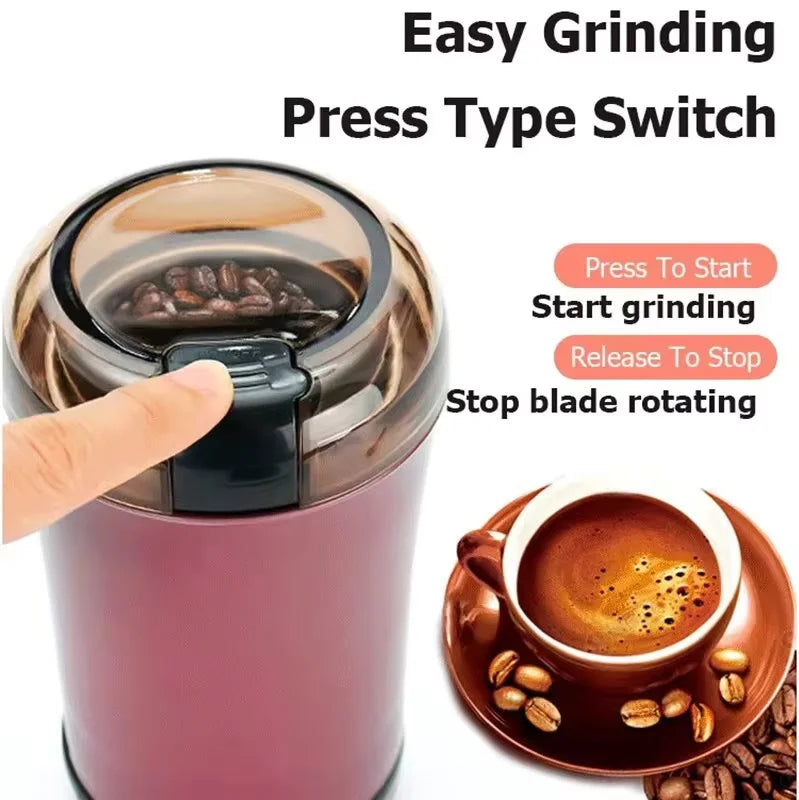 Coffee Grinder Stainless Steel Nuts Beans Grains Mill Herbs Electric Grinding Machine Multifunctional Coffee Bean Grinding NEW - KIMLUD