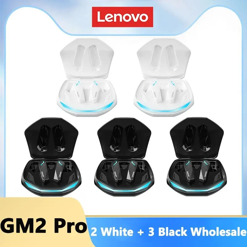 Lenovo GM2 Pro Bluetooth 5.3 Earphones Sports Headset Wireless In-Ear Gaming Low Latency Dual Mode Music Headphones New - KIMLUD