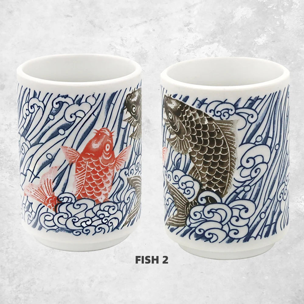 Japanese Impression Ceramic Mugs 300ml Tea Wine Sushi Sake Cup Funny Family Restaurant Decoration Travel Gift for Friends