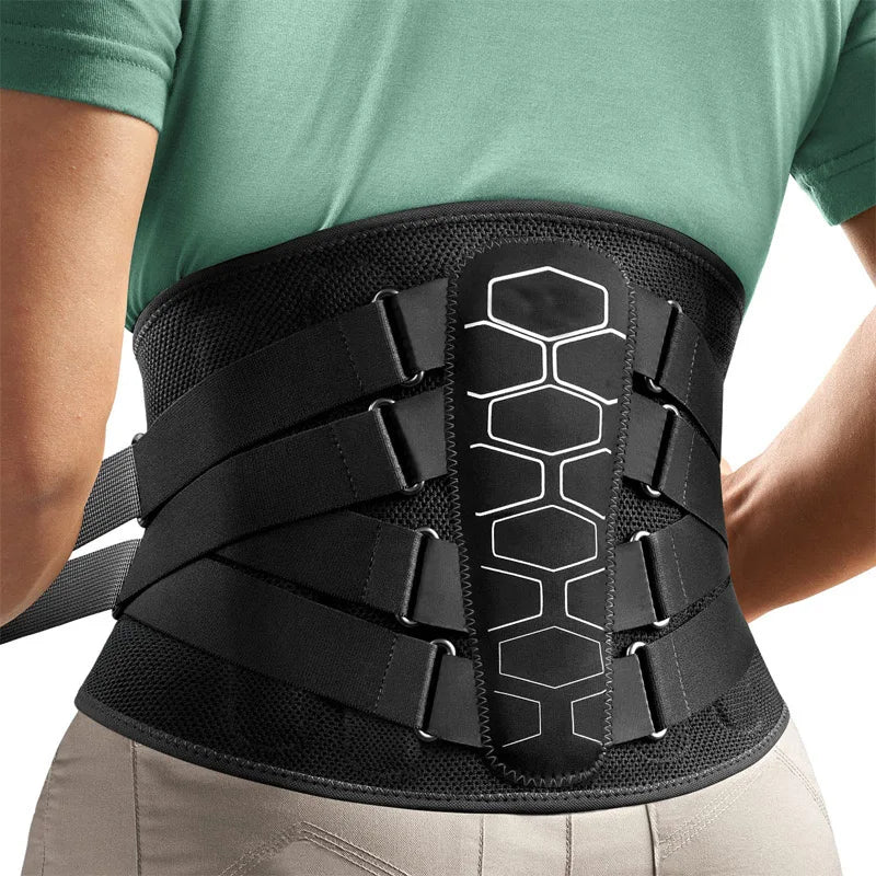 Back Brace for Lower Back Pain Relief with Pulley System,Lumbar Support Belt for Men & Women with Lumbar Pad, Ergonomic Design - KIMLUD