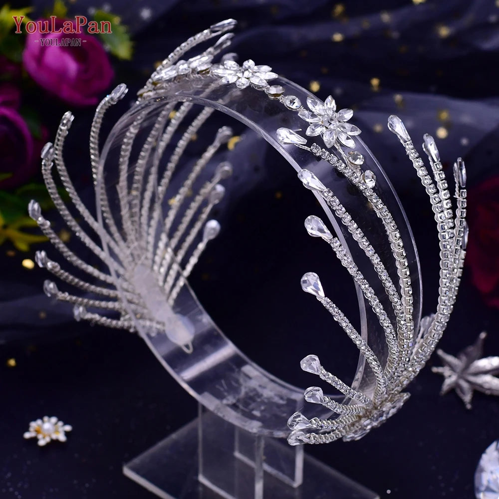 KIMLUD, YouLaPan Luxury Rhinestone Bride Headband Woman Headpiece Wedding Hair Accessories Pageant Headdresse Wedding Tiara HP425, HP476-S / CHINA, KIMLUD APPAREL - Womens Clothes