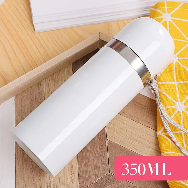 Sublimation Stainless Steel Vacuum Insulated Thermos Straight Cup Blank with Lid Water Bottles Tumbler Coffee Cups Mugs Portable - KIMLUD