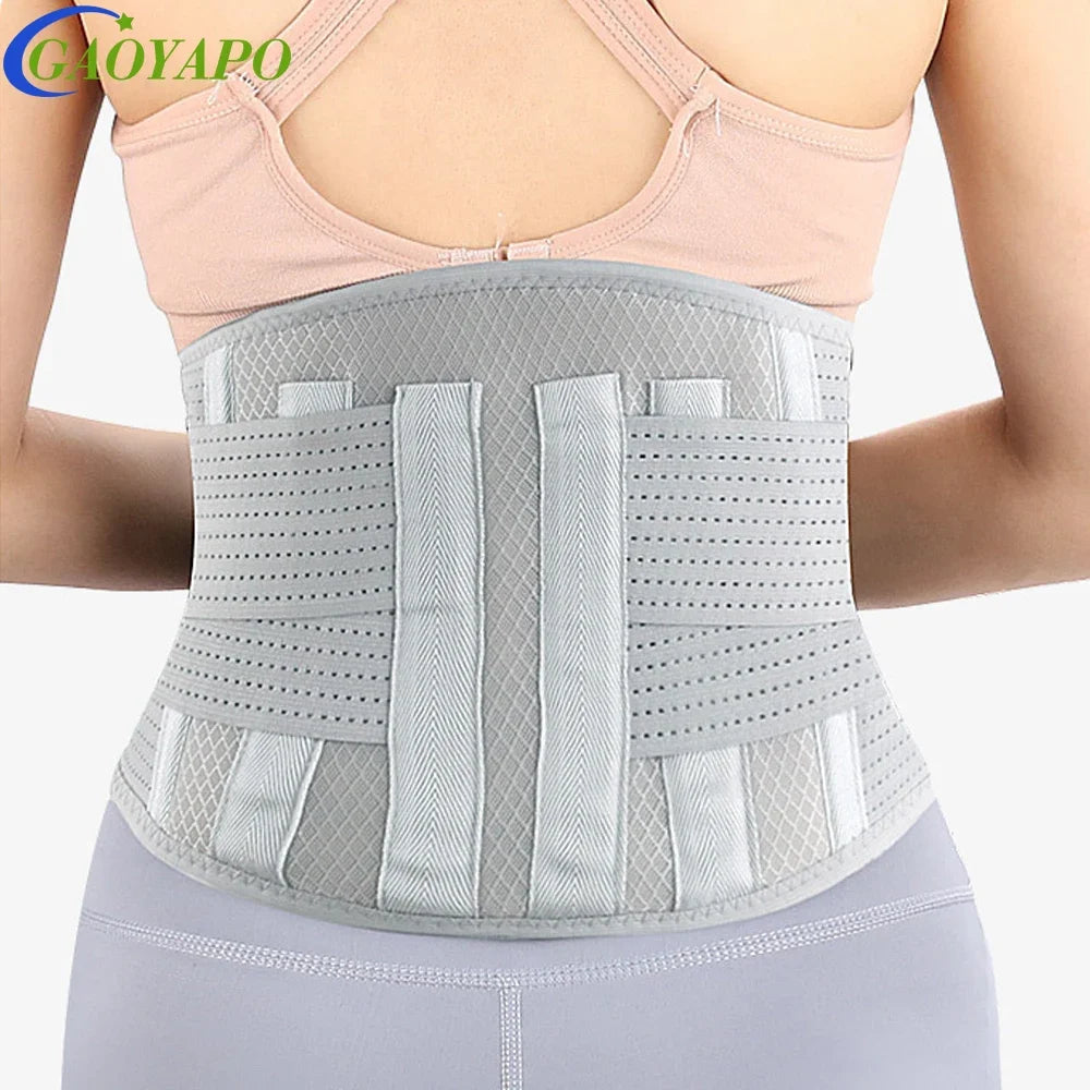 1PCS Self-heating Lumbar Pain Magnet Belt - Thermal Magnetic Therapy Tourmaline Lower Back Waist Support Belt Brace for Sciatica - KIMLUD