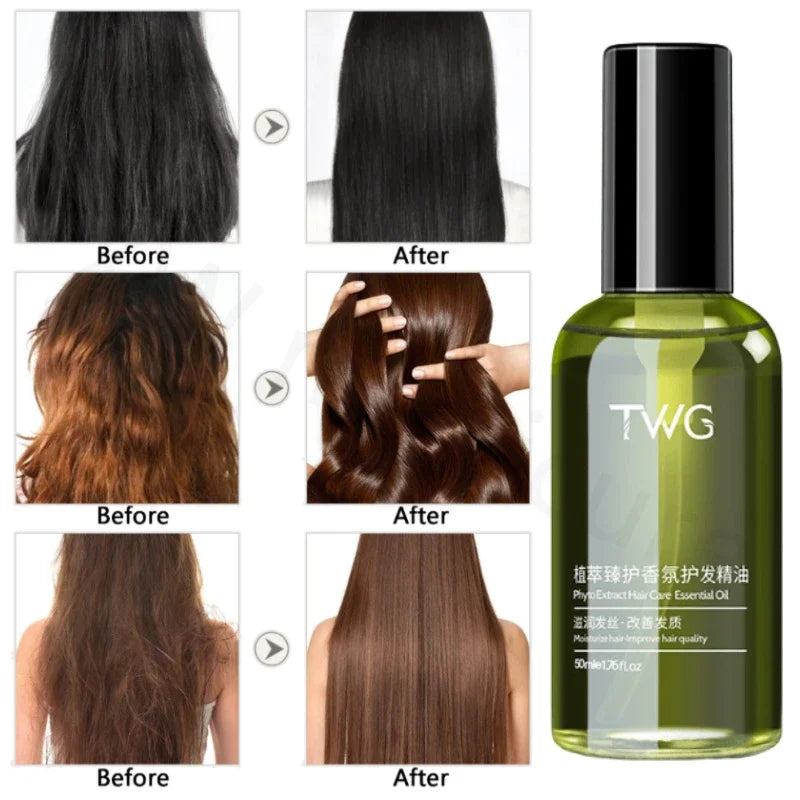 TWG Hair Care Essential Oil Improves Hair Quality Anti-frizz Lasting Smooth Fragrance Wash-free Hair Care Essential Oil 50/100ML