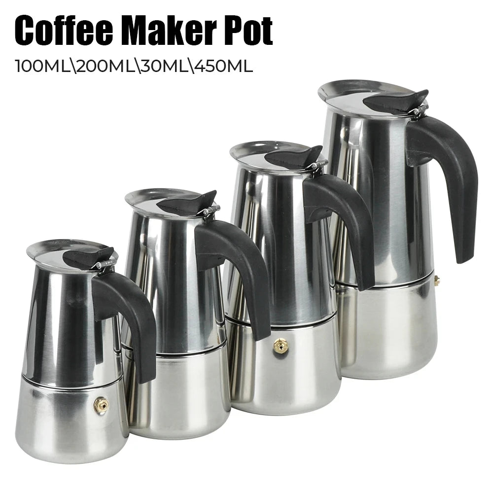 600ml Mocha Espresso Latte Stovetop Filter Stainless Steel Coffee Pot for Barista Moka Coffee Maker Coffee Maker Pot Coffee Pot - KIMLUD