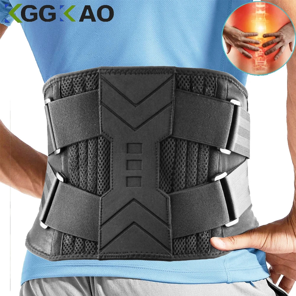 Back Brace for Lower Back Pain Relief,Herniated Disc,Breathable Back Support Belt for Men Women,Lumbar Support Belt for Arthriti - KIMLUD