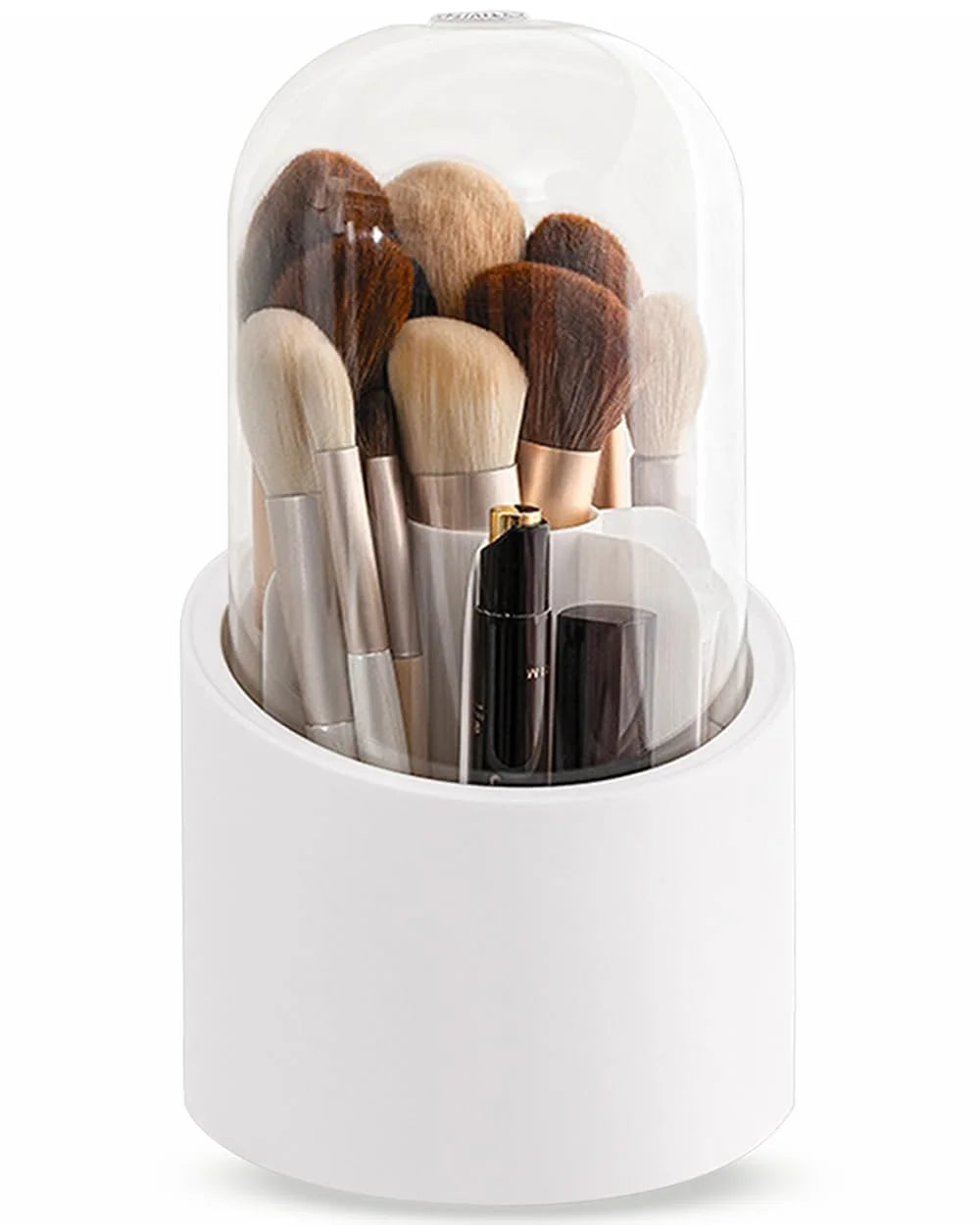 360° Rotating Makeup Brush Storage Box Desktop Cosmetic Organizer Lipstick Eyebrow Pencil Eye Shadow Brush Holder Organizer