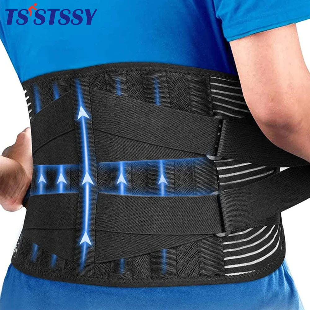 KIMLUD, Double Pull Back Lumbar Support Belt Waist Orthopedic Corset Men Women Spine Decompression Waist Trainer Brace Back Pain Relief, KIMLUD Womens Clothes