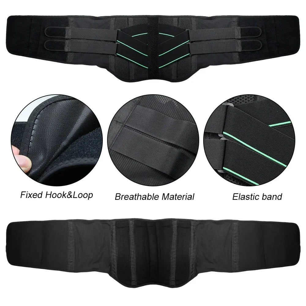 Double Pull Back Lumbar Support Belt Waist Orthopedic Corset Men Women Spine Decompression Waist Trainer Brace Back Pain Relief - KIMLUD