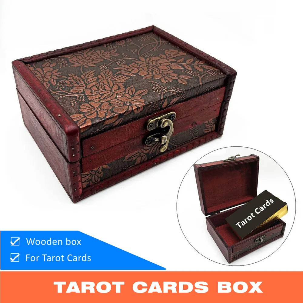 KIMLUD, Wooden Tarot Cards Box Astrology Witch Divination Case Storage Bag Pouch Oracle Dice Accessories L756, KIMLUD Womens Clothes