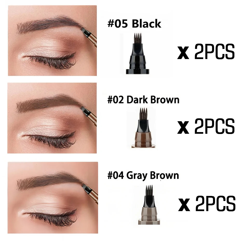 4 Point Eyebrow Pencil Maquillajes Para Mujer Waterproof Liquid Eyebrow Pen Makeup Long Lasting Cosmetic Microblade Brow Pencil