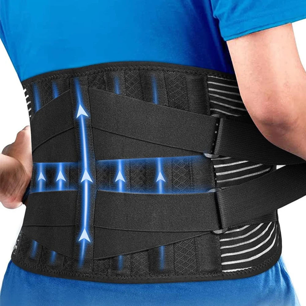 KIMLUD, Double Pull Back Lumbar Support Belt Waist Orthopedic Corset Men Women Spine Decompression Waist Trainer Brace Back Pain Relief, Style A / XXL-waist 120-140cm, KIMLUD APPAREL - Womens Clothes