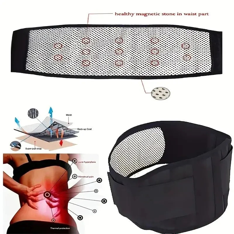 KIMLUD, 1pc Adjustable Self-heating Magnetic Therapy Back And Waist Support Belt, Waist Massage Belt Sports Support Belt, Body Care Belt, KIMLUD Womens Clothes