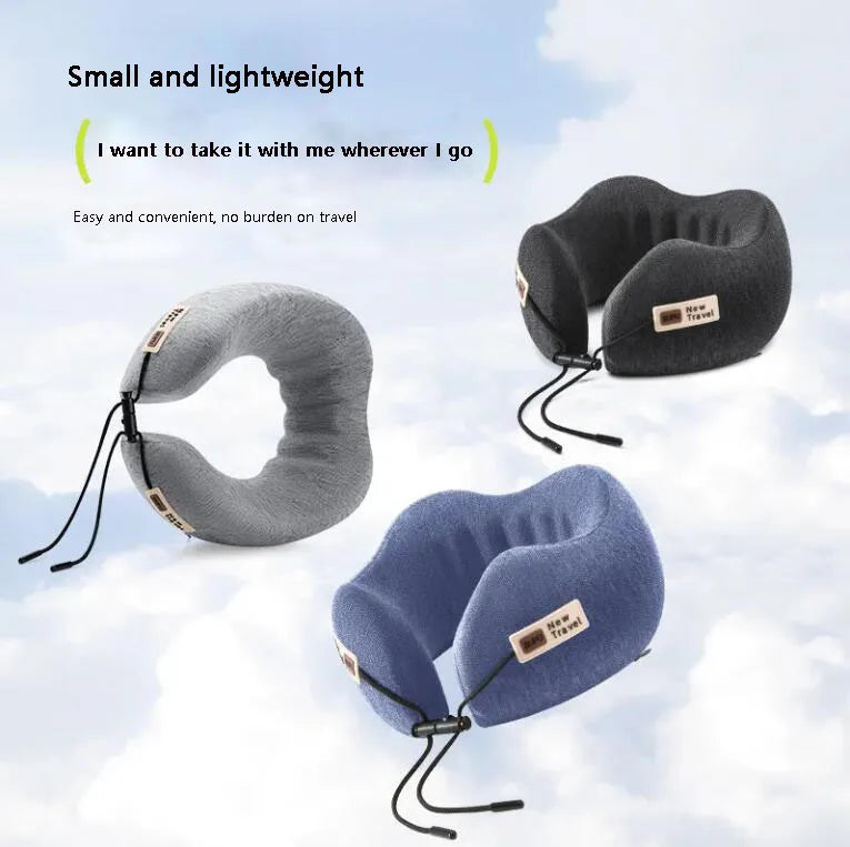 Memory Foam Neck Pillow Cervical Vertebra Travel Portable Noon Break Aircraft U Type Of Pillow Sleep Camping Pillow Carry Bag