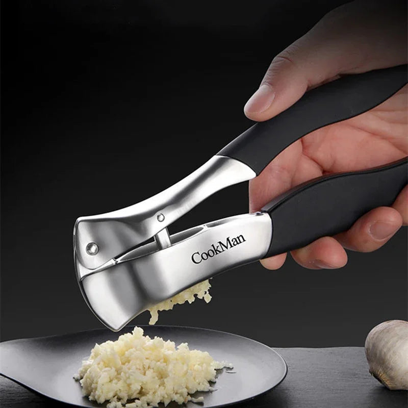 Kitchen Garlic Press Manual Garlic Masher Stainless Steel Press Chopping Garlic Tool Vegetable Home Gadget Accessories - KIMLUD