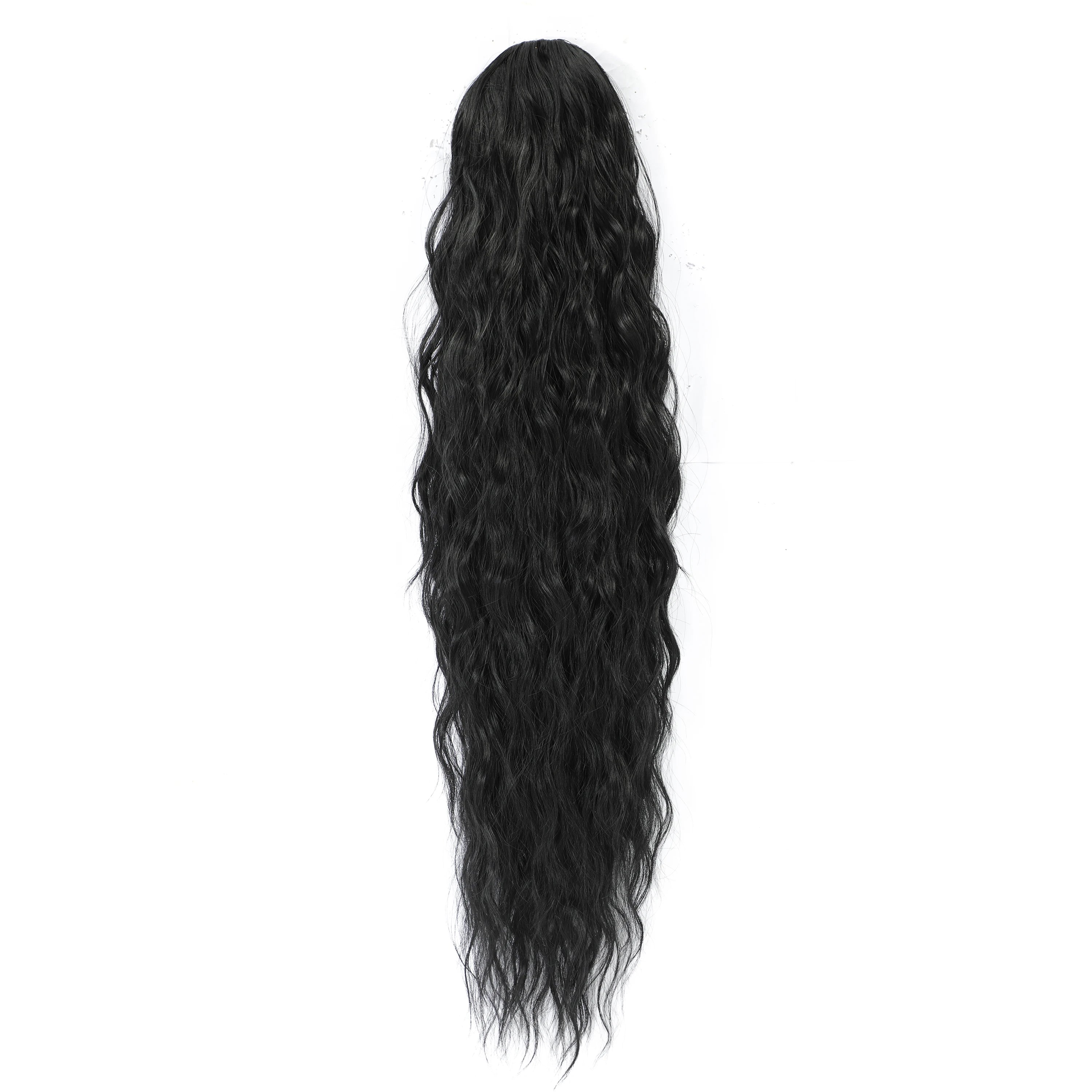 KIMLUD, Gladys Water Wave Ponytail Free Shipping Heat Resistant Synthetic Fiber Curly Drawstring Ponytai Hair Extension for Black Women, KIMLUD Womens Clothes