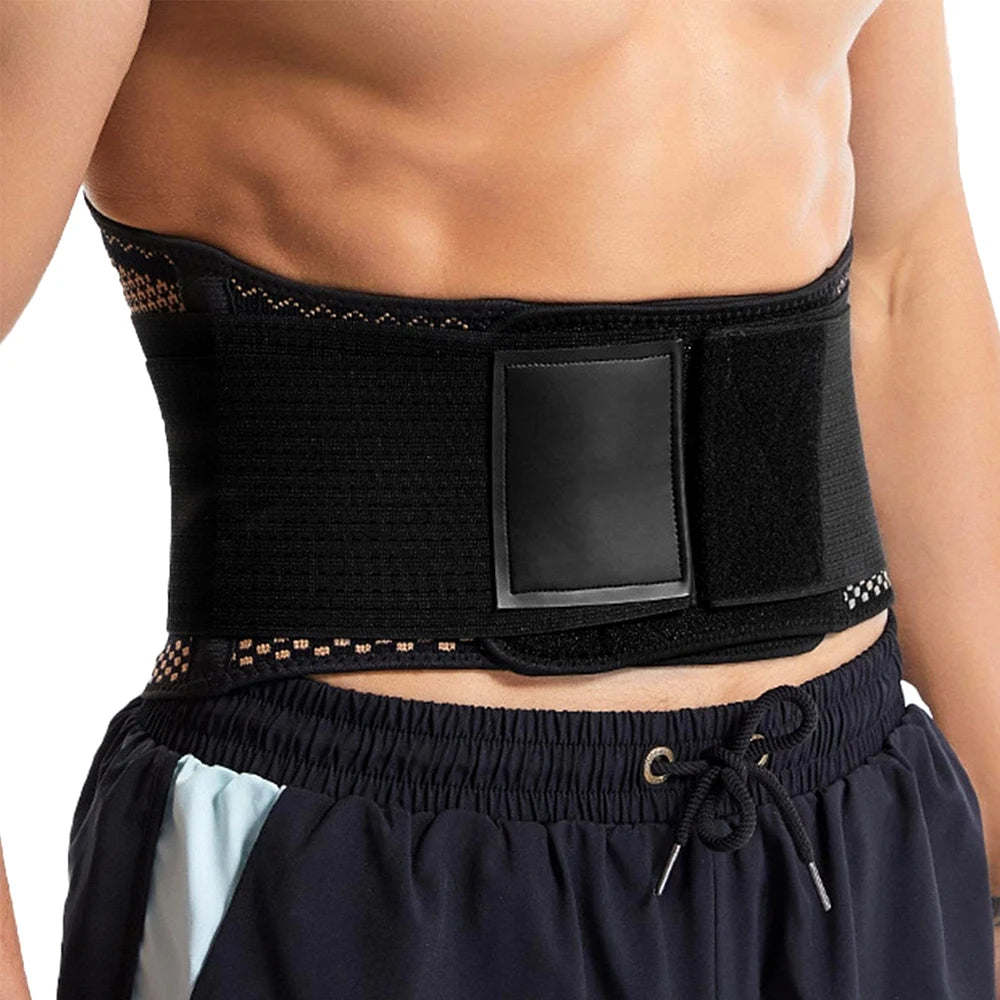 Copper Back Brace for Lower Back Pain Relief,Back Support Belt Men/Women With Adjustable Black Lumbar Support Belt for Sciatica - KIMLUD