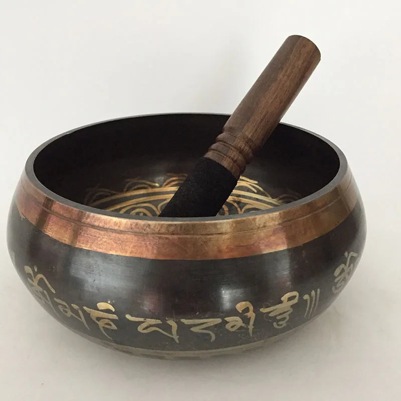 Nepal Tibetan Bowl Himalayan Buddhist Yoga Meditation Singing Bowl Fengshui - KIMLUD