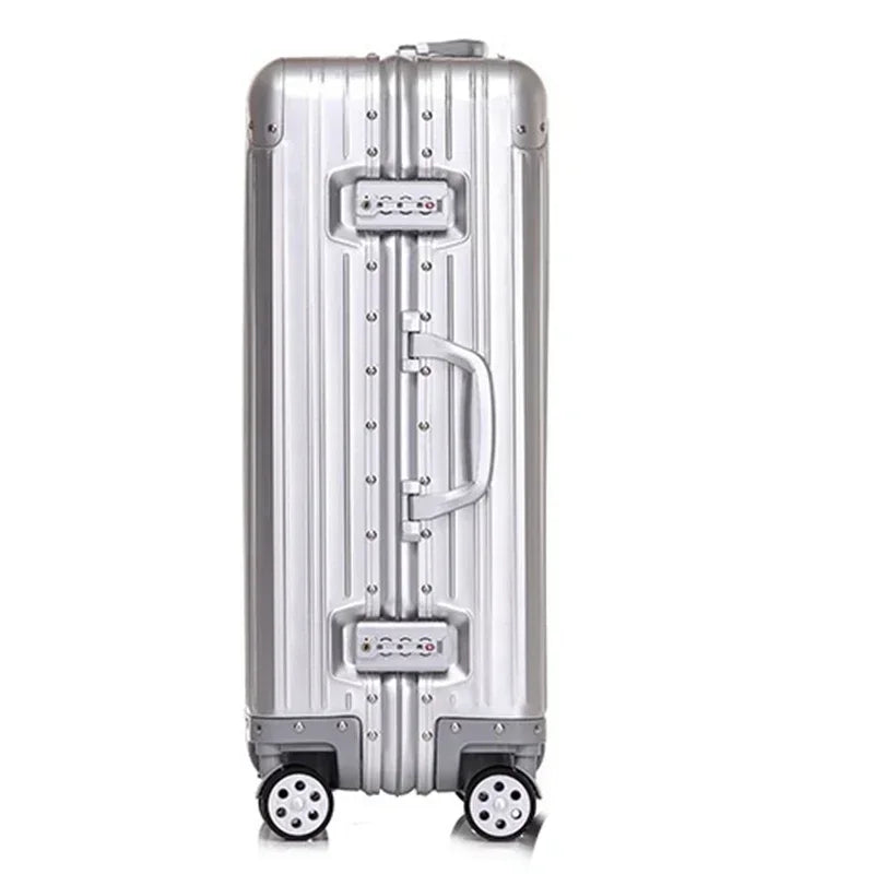 KIMLUD, New Fashion Case 20“24''26''29 Inch Aluminum Suitcase Alloy Trolley Case Universal Luggage Men Women's Travel Offers With Wheels, KIMLUD Womens Clothes