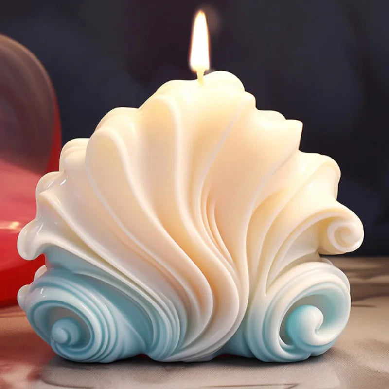 New Ocean Shell Coral Candle Silicone Mold Handmade Aromatherapy Candle Decoration Coral Flower Shell Cake Soap Epoxy Resin Mold - KIMLUD