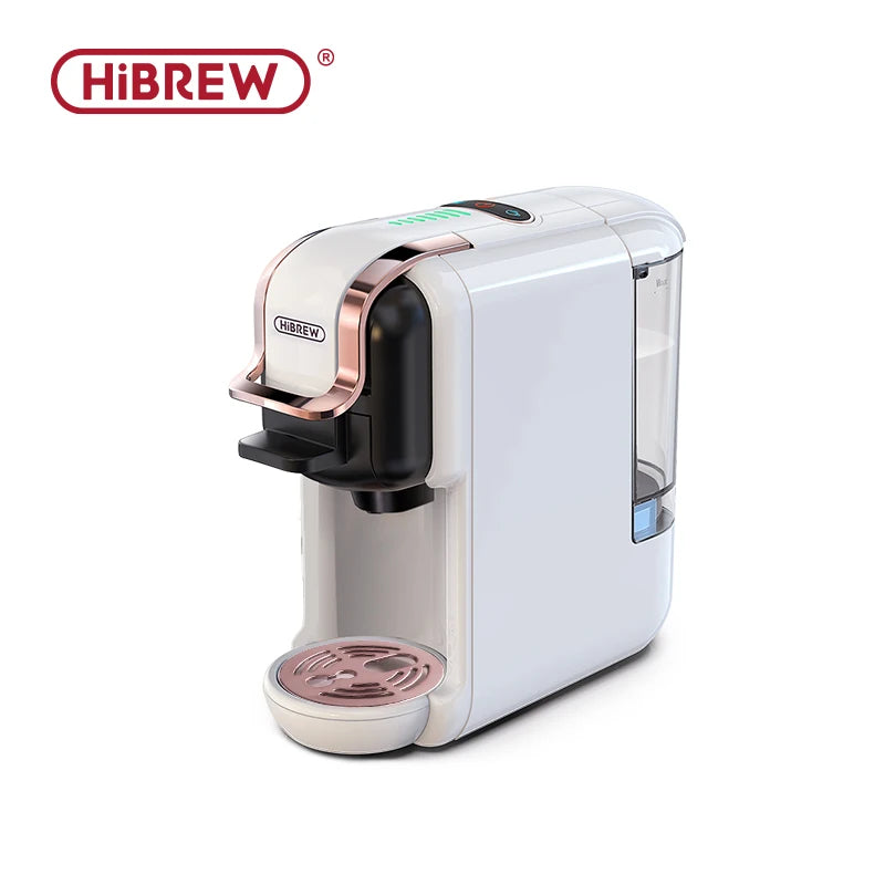 HiBREW Multiple Capsule Coffee Machine, Hot/Cold Dolce Gusto Milk Nespresso Capsule ESE Pod Ground Coffee Cafeteria 19Bar 5 in 1