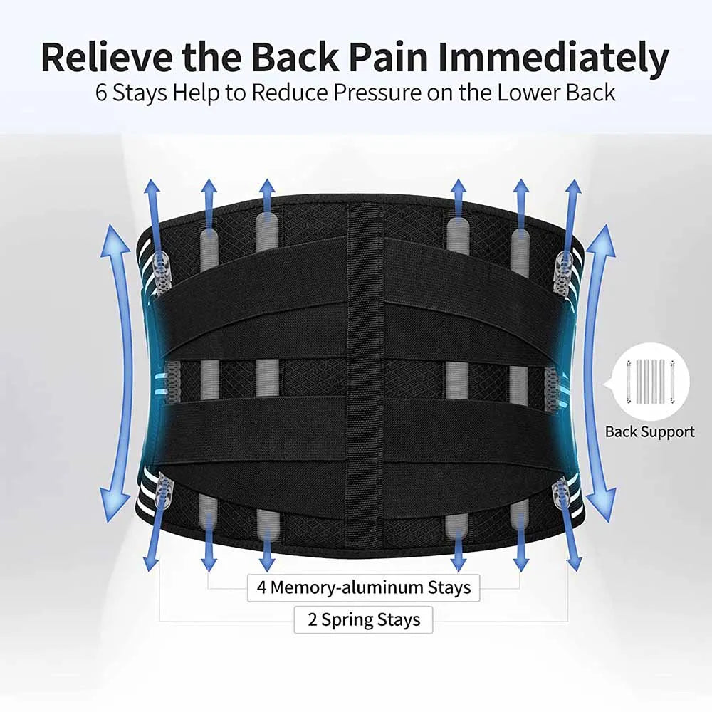 KIMLUD, Double Pull Back Lumbar Support Belt Waist Orthopedic Corset Men Women Spine Decompression Waist Trainer Brace Back Pain Relief, KIMLUD Womens Clothes