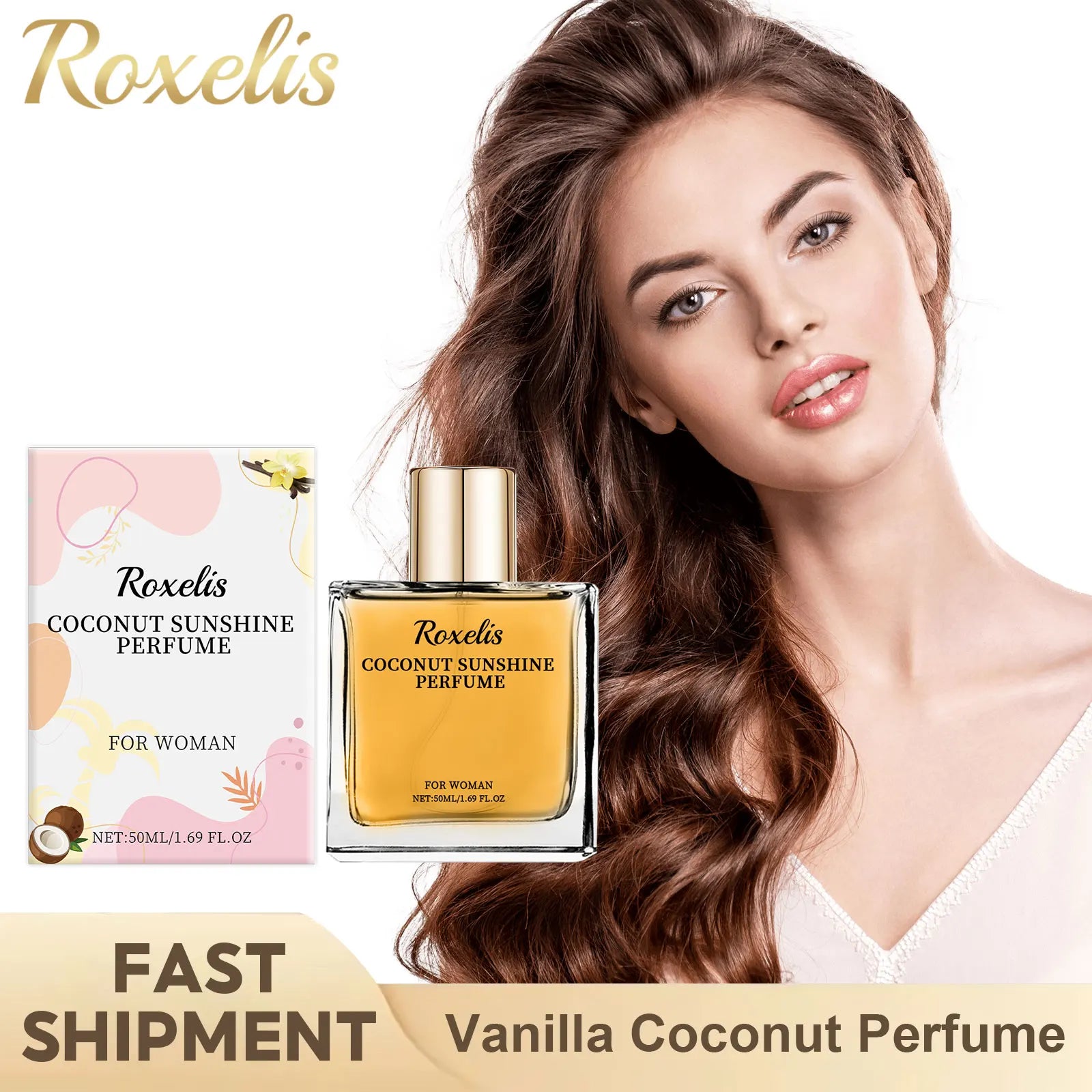 Vanilla Perfume Spray Coconut Fragrance Lasting Aroma Exudes Elegant Charm Scent Fresh Natural Body Hair Mist Feminine Perfume