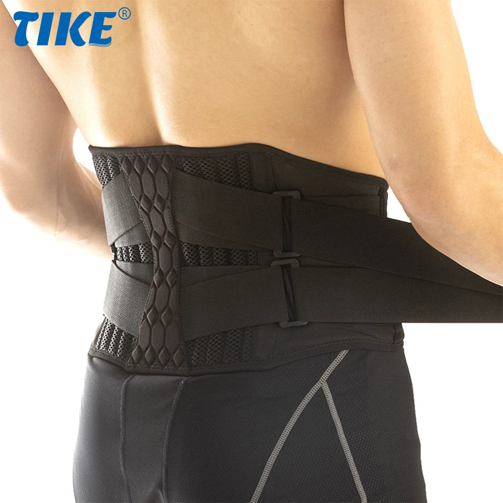 TIKE Lumbar Back Braces Support Belt for Women Men,Gym Waist Trainer Belt for Back Pain Relief,Herniated Disc,Sciatica,Scoliosis - KIMLUD