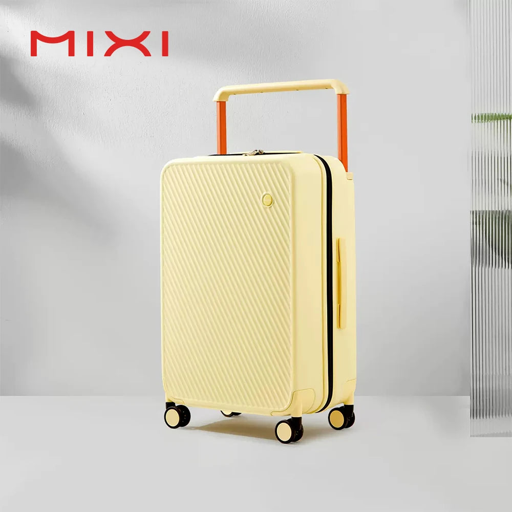 Mixi Wide Handle Travel Luggage Suitcase Rolling Spinner Wheels Hardside PC TSA Lock 20 24 Inch Unisex M9276