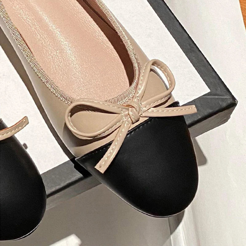 2024 Luxury Woman Flat  Sandal Dress Shoes High Heels Retro Closed Square Toe Mules Shoes Girls Wedding Shoe Casual Flat Shoes