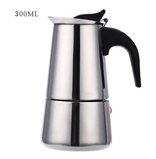 2/4/6/9 Cups Coffee  Pot Stainless Steel Mocha Espresso Latte Stovetop Filter Moka Coffee Maker Coffee Pot for Kitchen WF1111