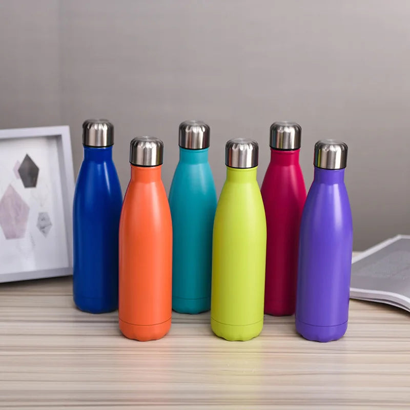 500ml/750ml Double-layer Stainless Steel Insulated Cup, Large Capacity Cola Bottle, Sports Water Cup - KIMLUD