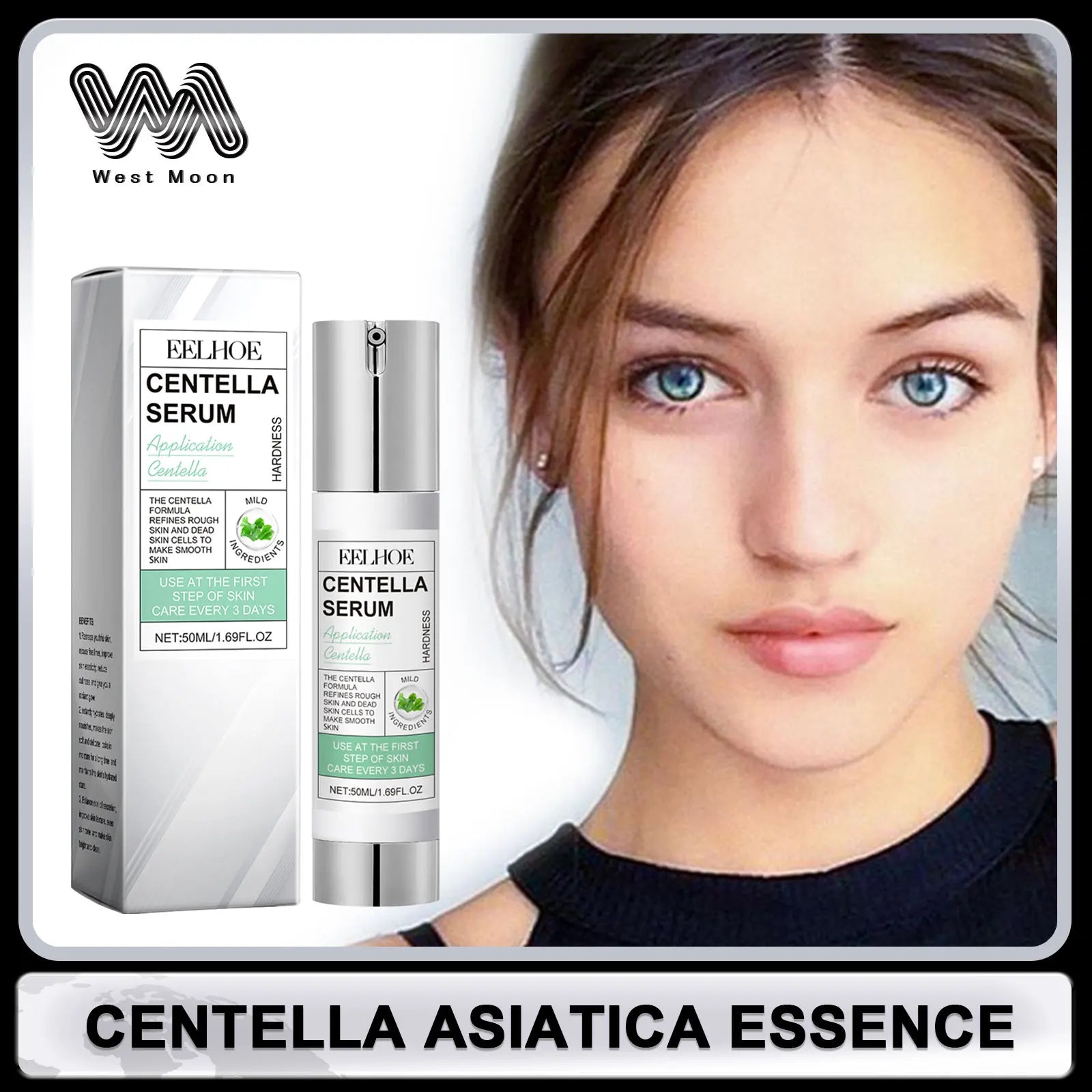 Centella Serum Rejuvenating Brightening Facial Skin Pores Repair Redness Moisturizing Calming Essence Korean Skin Care Products - KIMLUD