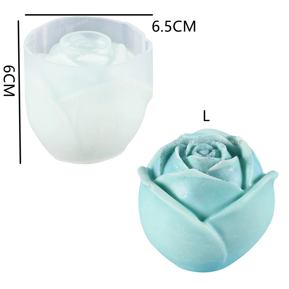 KIMLUD, Rose Flower Bouquet Scented Candle Silicone Mold DIY Handmade Handicrafts Candle Making Plaster Soap Mould Home Decoration Tools, A-L, KIMLUD APPAREL - Womens Clothes