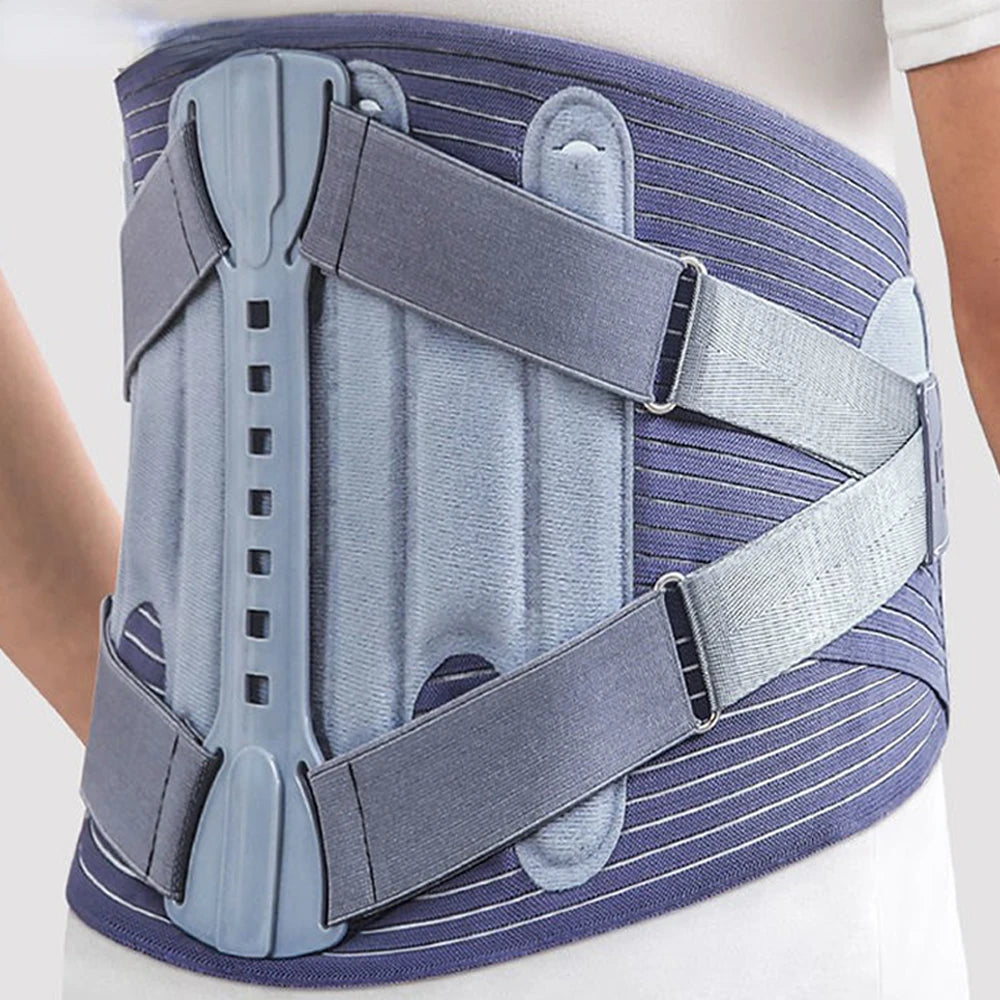 Waist Lumbar Lower Back Support Belt for Sciatica, Herniated Disc, Scoliosis Back Pain Relief, with Dual Adjustable Straps - KIMLUD