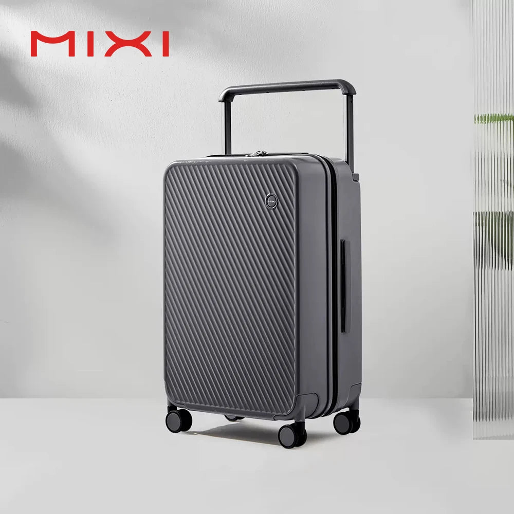 Mixi Wide Handle Travel Luggage Suitcase Rolling Spinner Wheels Hardside PC TSA Lock 20 24 Inch Unisex M9276