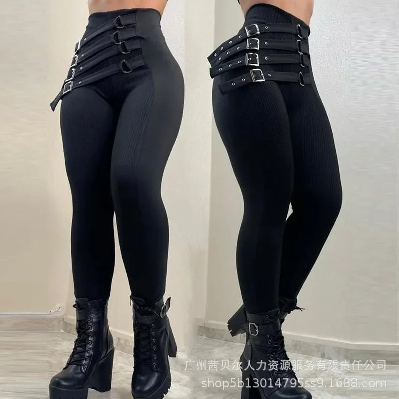 Womens Trousers 2023 New Black High Waist Slim Fit Pants for Women - KIMLUD