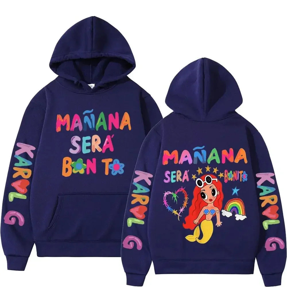 Female Singer Karol G Hoodies Manana Sera Bonito Printing Hoodie Bichota Multi-colors Sweatshirts Y2k Fleece Hoody for Men Women