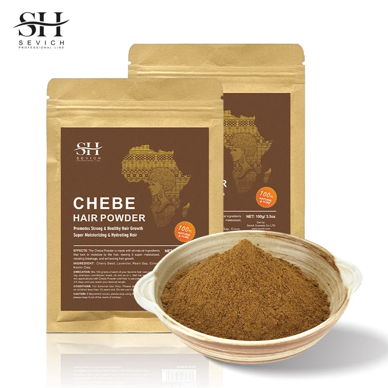 KIMLUD, Sevich Hot sale 100g Chebe Powder From Chad 100% Natural Hair Regrowth 2 Month Super Fast Hair Growth Treatment Get Rid of Wigs, 2pcs chebe power / CHINA, KIMLUD APPAREL - Womens Clothes