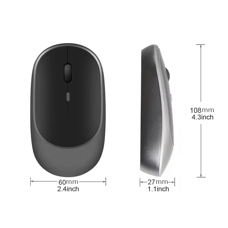 KIMLUD, Xiaomi Wireless Mouse Bluetooth-compatible 2.4G Silent Mice Adjustable DPI Ergonomic Design USB Rechargeable Gaming Office Mouse, KIMLUD Womens Clothes