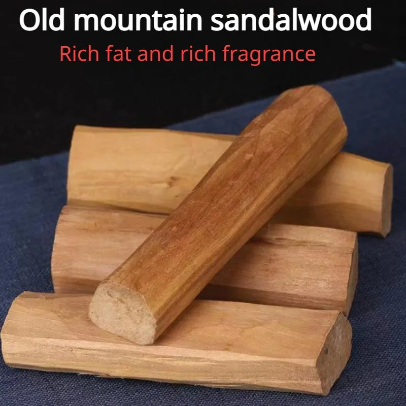 Old Mountain Sandalwood Log Material Natural Wild African Sandalwood Air Purification Carved Buddha Beads Aromatherapy Material