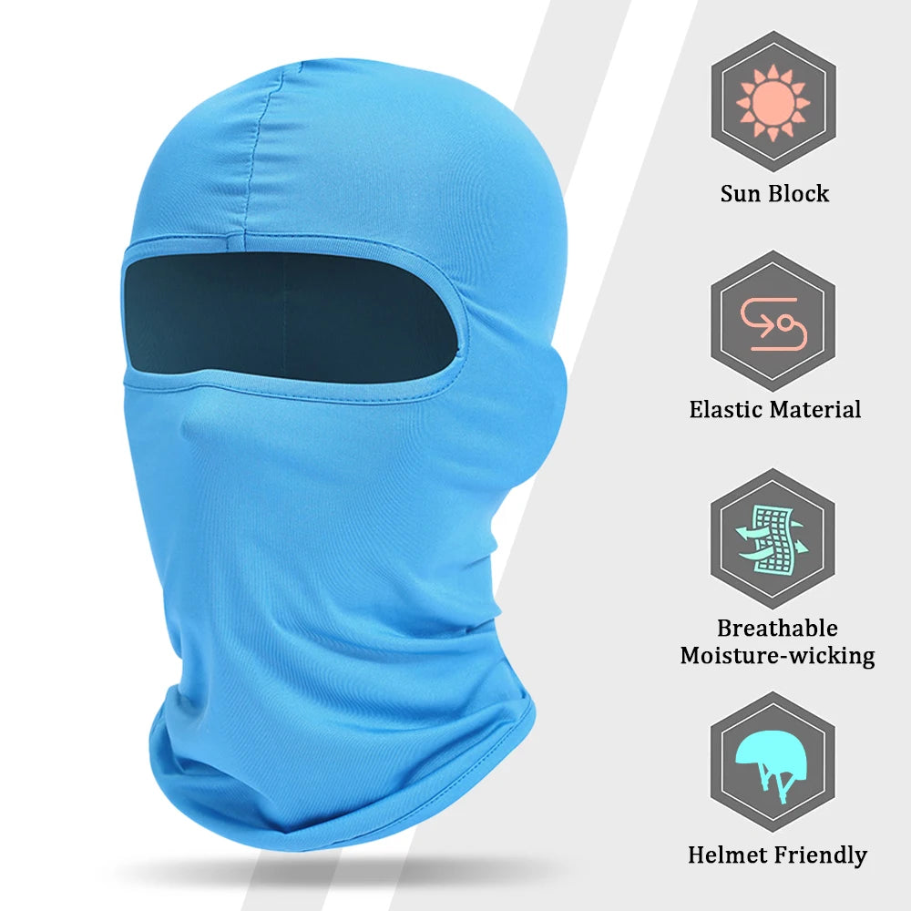 Motorcycle Balaclava Full Face Cover Warmer Windproof Breathable Motorbike Motocross Cycling Biker Cycling Anti-UV Men Helmet