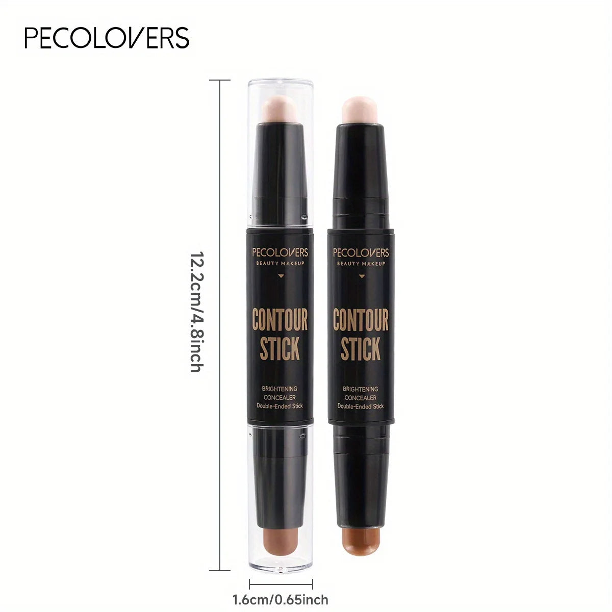 Contouring Stick with Double-headed Concealer Highlighter for Three-dimensional Nose Bridge Shadow V Face High Nose Bridge