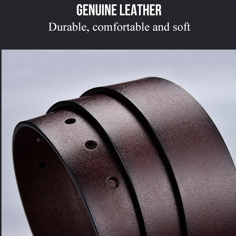 2023New Men's Cow Leather Belts Luxury Strap Male Belts For Fashion Classice Vintage Pin Buckle Men Belt High Quality