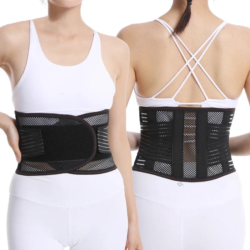 Medical Back Brace Waist Trainer Belt Spine Support Men Women Breathable Lumbar Corset Orthopedic Faja Lumbar Hombre Gym Belts - KIMLUD