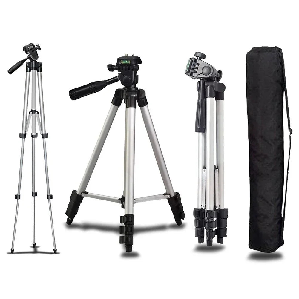 WF-3110A Phone Tripod Stand 40inch Universal Phone Camera Tripod for iPhone Samsung Canon Nikon DSLR SLR Aluminum Travel Tripod - KIMLUD